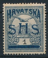 * SHS 1918 Turul 1f Próbanyomat Bodor Vizsgálójellel (rozsda / Stain) - Other & Unclassified