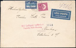 1928 Légi Levél 48f Bérmentesítéssel és Reptéri Bélyegzéssel Nürnbergbe / Airmail Cover To Nürnberg - Otros & Sin Clasificación