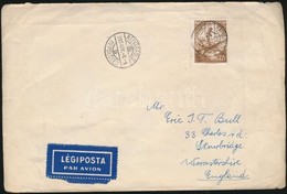 1935 Repül? 72f Egyes Bérmentesítés Légi Levélen Angliába / Airmail Cover To England - Otros & Sin Clasificación