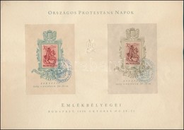1939 Országos Protestáns Napok Emléklap Bethlen Blokkpárral / Mi Block 5-6 On Souvenir Card - Otros & Sin Clasificación