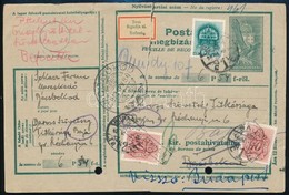 1942 Dupla Fordított Postai Megbízási Lap Budapestre Visszaküldve (rossz Szelvény Szakítás) - Otros & Sin Clasificación