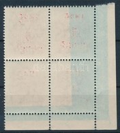 ** 1945 Kisegít? Portó 1P/40f Négyestömb, A Hátoldalon  Részleges Alapnyomat / Postage Due 1P/40f, Partial Burelage On T - Other & Unclassified