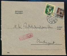 1945 (2. Díjszabás) Távolsági Levél Kisegít? 1P/1P + 2P/4f Bérmentesítéssel, Cenzúrázva (hiányzik A Hajtóka) - Autres & Non Classés