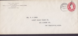 United States Postal Stationery Ganzsache Entier PRIVATE Print THE A.T. & S.F. RAILWAY Co., COAST LINES SACRAMENTO 1911 - 1901-20