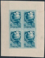 ** 1948 Bélyegnap (21.) Vágott Kisív (450.000) / Mi 1034 Imperforate Minisheet (apró Ráncok / Small Creases) - Autres & Non Classés