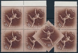 O 1952 Olimpia 30f Bélyeg, Pár és Négyestömb Vízjel Nélkül  (7.000) - Other & Unclassified