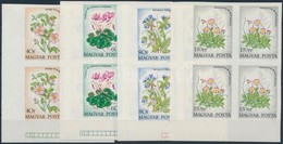** 1973 Virág (XI.) Vágott ívsarki Négyestömbök 2 Stecklapon (16.000) - Autres & Non Classés