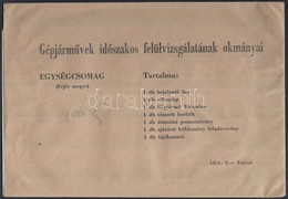 ~1975 Gépjárm?vek Id?szakos Felülvizsgálatának Okmányai Használatlan Teljes Csomag Benne Díjjegyes Boríték SZÉKESFEHÉRVÁ - Other & Unclassified