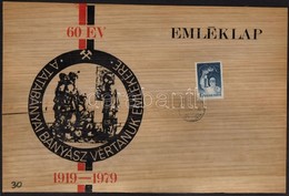 1979 Fakéreg Anyagú Emléklap A Tatabányai Bányász Vértanúk Emlékére. 50 Számozott Példányban Készült és Gyakorlatilag Ne - Other & Unclassified