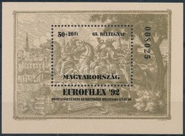 ** 1992 Bélyegnap - Eurofilex Blokk, 'A Magyar Posta Ajándéka' (18.000) - Autres & Non Classés