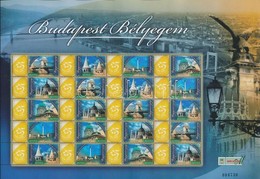 ** 2008 MVM Öttusa-világbajnokság 'Budapest Bélyegem' Teljes ív Sárga Emblémával Az ívszéleken - Otros & Sin Clasificación