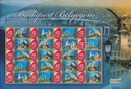 ** 2008 MVM Öttusa-világbajnokság 'Budapest Bélyegem' Teljes ív Piros Emblémával Az ívszéleken - Otros & Sin Clasificación