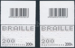 ** 2009 Louis Braille 2 Db Vonalkódos Bélyeg, Az Egyik Fényes, A Másik Matt Gumival - Otros & Sin Clasificación