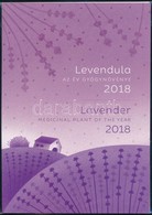 ** 2018 Levendula, Az év Gyógynövénye Szett Limitált Példányszám. 5 Db Blokk Fekete, Piros, Zöld Sorszámmal + Illatos Vá - Otros & Sin Clasificación