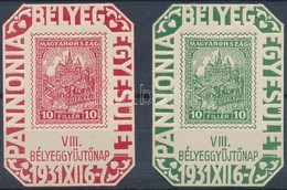 ** 1931/ 2a + 2b VIII. Bélyeggy?jt? Nap Emlékív (20.000) - Otros & Sin Clasificación