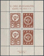 ** 1946/1ba IV. Országos Bélyegkiállítás Emlékkisív I. (4.500) - Other & Unclassified