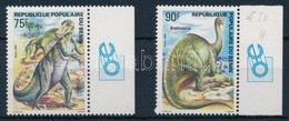 ** 1984 Dinoszauruszok ívszéli Sor Mi 377-378 - Altri & Non Classificati