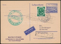 1954 Panair Els? Repülés Levél / First Flight Cover Düsseldorf - South America - Other & Unclassified