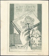 Dániel Viktor (1926-): Ex Libris Ottó Sándor. Rézkarc, Papír, Jelzett, 10,5×7 Cm - Altri & Non Classificati