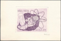 Dániel Viktor (1926- ): BÚÉK '84. Rézkarc, Papír, Jelzett, 6×8 Cm - Other & Unclassified