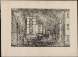 Bérces Gábor (1939): 2 Db Rézkarc (Uránváros, Csert?i Gyermekotthon), Papír, Rézkarc, Jelzett, 19x29 Cmx2 - Prints & Engravings