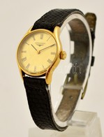 Longines N?i Acél Tokos Karóra, Nem M?ködik, Karcos üveggel, B?r Szíjjal No: 817 6170, 19603311, - Altri & Non Classificati