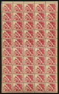 ** Kb 1930 Vörös Segély Adománybélyeg 50-es Teljes ív / Red Aid Charity Stamp, Complete Sheet Of 50 - Sin Clasificación