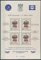 1964 Osztrák Adománybélyeg Kisív Az Olimpia Támogatására Az Aerofilatelia Napja Felülnyomással - Sin Clasificación