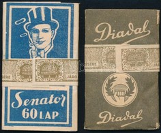 Cca 1940 Diadal és Senator 60 Lapos Szivarkapapír Adójeggyel / Cigar Paper With Tax Stamp. - Non Classificati
