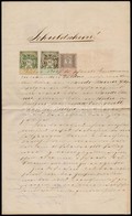 1883 Ausztria Schuldschein 2Fl+1Fl+75kr+10kr Okmánybélyeggel - Unclassified