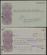 1977 India, Hundi állam 2 Rupia, 50 Paisa + 1961 5 Rupia Váltó / India Bill Pf Exchanges - Sin Clasificación