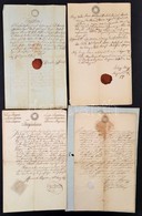1823-1854 6 Db Régi Irat, Igazolások, Stb., 15 és 6 Kr Okmánybélyegekkel, Némelyik Viaszpecséttel - Unclassified