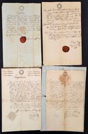 1823-1854 6 Db Régi Irat, Igazolások, Stb., 15 és 6 Kr Okmánybélyegekkel, Némelyik Viaszpecséttel - Non Classificati