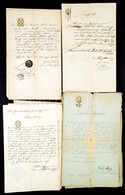 1855-1857 8 Db Régi Irat, Igazolások, Stb., 15 és 6 Kr CM Okmánybélyegekkel, Némelyik Viaszpecséttel - Unclassified