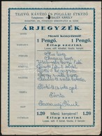 1930-1941 Vendégl?k és Kávézók árjegyzékei, Lajstromja, 3 Db - Non Classificati