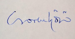 1972 Csorba Gy?z? (1916-1995) Kossuth-díjas Költ?, M?fordító Saját Kézzel írt Sorai és Aláírása Egy Szilágyi Dezs? (1922 - Other & Unclassified