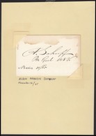 1865 Albin Francis Schoepf (1822-1886) Amerikai Polgárháborús Tábornok Saját Kez? Aláírása Névkártyán / 
1865 Albin Fran - Autres & Non Classés