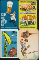 1957-1968 4 Db Reklámos Kártyanaptár - Advertising