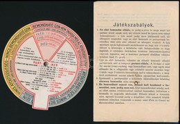 Cca 1930 Forgatható Táblázat és Leírás Régi Kártyajátékhoz - Other & Unclassified