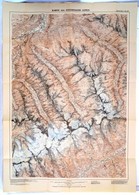 1932 A Zitterthali Alpok Nagyméret? Térképe / Austria Large Hiking Map Of The Zitterthal Alps 75x90 Cm - Autres & Non Classés