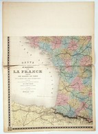 1876 Franciaország Nagyméret? Térképe E. Andriveau-Goujon. Acélmetszet 2 Részben, (kisebb Szakadásokkal) /
1876 E. Andri - Altri & Non Classificati