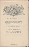 1902-1948 Gy?ri Zeneegyleti Zeneiskola Meghívói, Programjai, 5 Db - Sin Clasificación