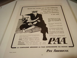 ANCIENNE PUBLICITE PAN AMERICAN EXPERIANCE  1954 - Werbung