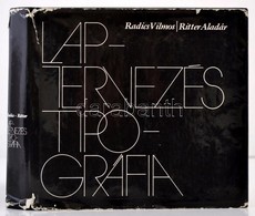 Radics Vilmos-Ritter Aladár: Laptervezés, Tipográfia. Bp.,1975, Athenaeum. Kiadói Egészvászon-kötés, Kiadói Szakadt Papí - Non Classés