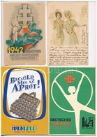 ** * 15 Db F?leg RÉGI Képeslap, Magyar, M?vész és Katonai, 5 Db Modern Reklám Lap / 15 Mostly Pre-1945 Postcards, Hungar - Non Classés