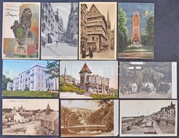 ** * 79 Db RÉGI Külföldi Városképes Lap, Közte Leporello Album / 79 Pre-1945 Worldwide Town View Postcards With Leporell - Unclassified