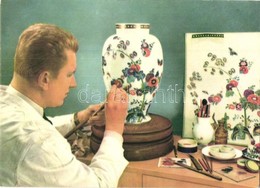 ** 21 Db Modern Német Meisseni Porcelán Motívumos Képeslap / 21 Eastern-German Porcelain Motive Postcards - Unclassified