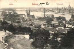 T2/T3 1910 Budapest I. Látkép A Várhegyr?l, Országház (fa) - Unclassified