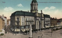 T2/T3 Arad, Minorita Templom, Szent Háromság Szobor. Kerpel Izsó Kiadása / Church, Trinity Statue - Sin Clasificación