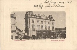 * T2 1903 Arad, Központi Szálloda, Nagy Farkas üzlete, Bazár / Hotel, Shops - Sin Clasificación